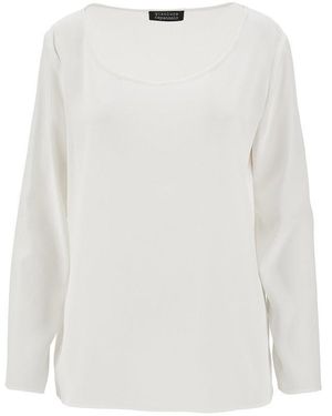 Gianluca Capannolo Round Neckline Cady Top - White