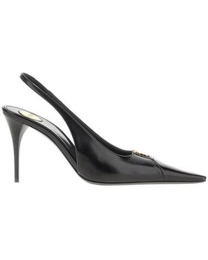 Saint Laurent Décolleté Slingback 'Babylone Breteuil' Donna - Nero