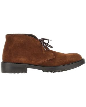 JUAN LACARCEL BY CALCE Suede Leather Chukka Boots - Brown