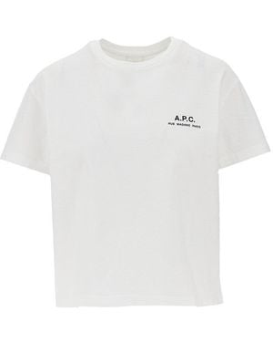 A.P.C. Logo Print Cotton T-Shirt - White