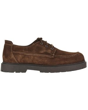 Birkenstock Suede Leather Lace-Up Shoes - Brown