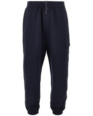 Emporio Armani Travel Essential Piquet Jersey Cargo Pants - Blue