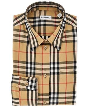 Burberry Check Cotton Shirt - Metallic