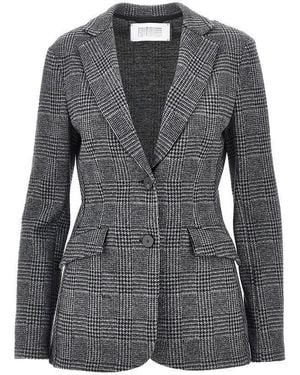 Harris Wharf London Prince Of Wales Single-Breasted Jacket - Grey