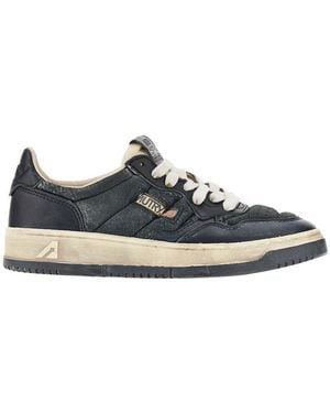 Autry Super Vintage Medalist Low Trainers - Blue