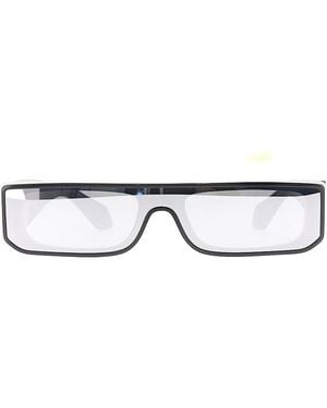 Alaïa Rectangular Shield Sunglasses - Metallic