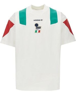 adidas Originals Cotton Jersey 'Figc Eqt' T-Shirt - White