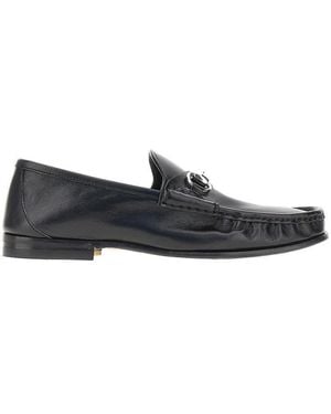 Gucci Leather 'Lugano' Loafers - Black