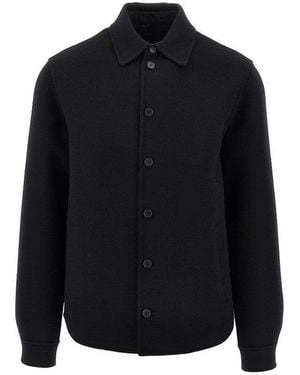 Fendi Double Wool Shirt Jacket - Black