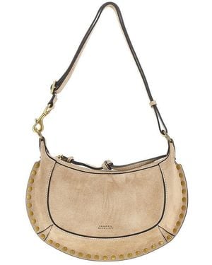 Isabel Marant Suede Leather Oskan Moon Bag - Metallic