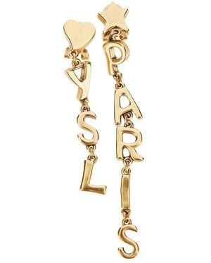 Saint Laurent 'Ysl Paris' Clip Earrings - Metallic