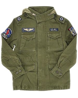 Ralph Lauren Cotton Military Jacket Kids - Green