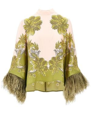La DoubleJ 'Make An Exit' Silk Twill Top - Green