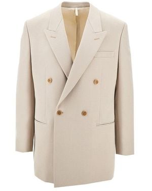 sunflower 90's Double-Breasted Blazer Jacket - Natural