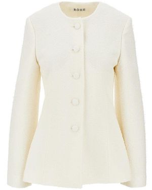 Rohe Bouclé Shaped Blazer - White