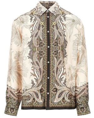 Etro Printed Silk Shirt - Natural