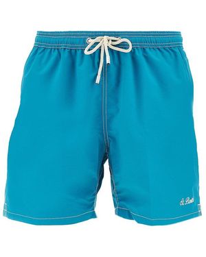 MC2 Saint Barth Swim Shorts With Logo Embroidery - Blue