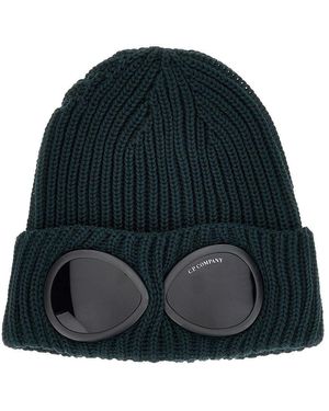 C.P. Company Wool Beanie Hat With Lenses - Green