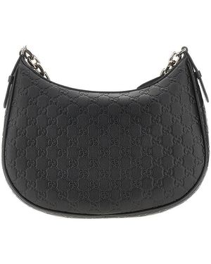 Gucci Borsa Hobo 'Gg Emblem' - Nero