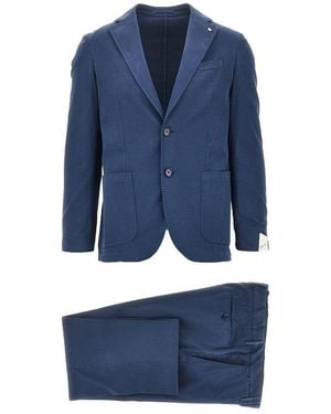 L.B.M. 1911 L. B.M. 1911 'Jack' Cotton And Silk Tailored Suit - Blue