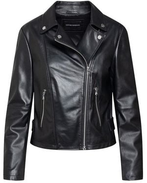 Leather Bomber Jacket Theory Phelan Leather Jacket Emporio