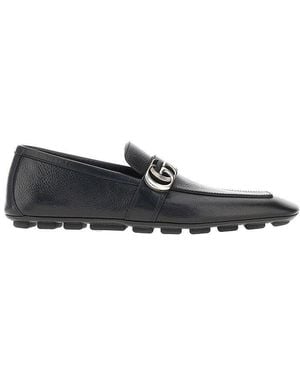 Gucci Leather Loafers With Double G Detail 8 - Blue