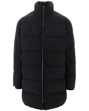 Emporio Armani Quilted Nylon Oversized Down Jacket - Black