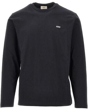 Autry Logo Embroidery T-Shirt - Blue