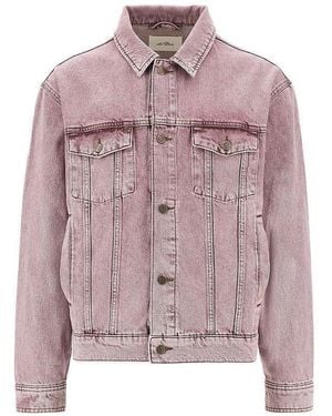 Les Deux 'Rally' Denim Jacket - Pink