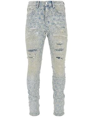 Purple Brand Jacquard Monogram P001 Jeans - Grey