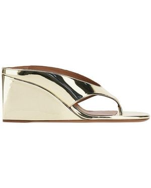 Alaïa 'Cube' Thong Mules - Natural