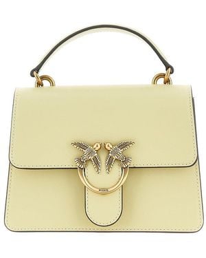 Pinko Love Bag Small Leather Bag - Metallic