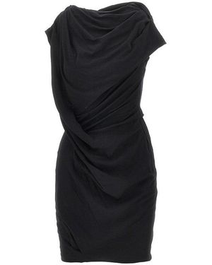 Entire studios Draped Jersey Mini Dress - Black