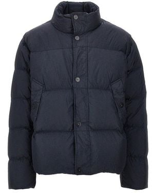Stone Island Garment Dyed Crinkle Reps Ny Down Jacket - Blue