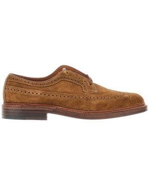 Alden Suede Leather Derby Shoes - Brown