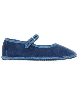 Vibi Venezia Velvet Mary Jane Slippers - Blue