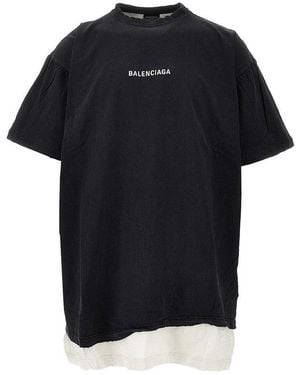 Balenciaga 'Political Campaign' Double Layer T-Shirt - Black