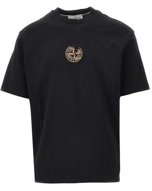 Stone Island Consumed Effect Print T-Shirt - Black