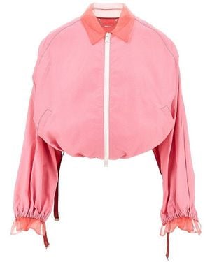 Fendi Technical Viscose Blouson Jacket - Pink