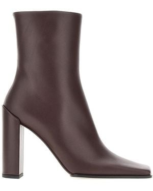 Alaïa 'Square' Leather Boots - Brown