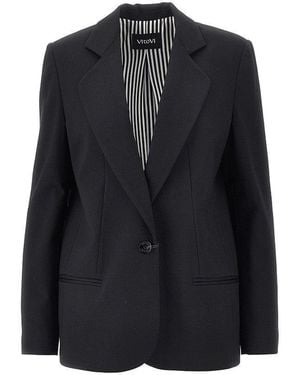 VI TO VI 'Ready' Milano Stitch Single-Breasted Jacket - Blue