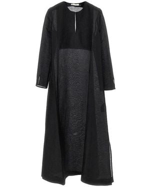 Tory Burch Linen And Silk Caftan Dress - Black