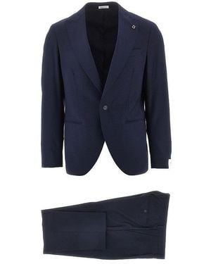 BRERAS Milano 'Biella' Single-Breasted Tailored Suit - Blue