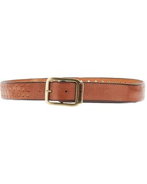 GIANNIFRANCO BELTS Openworked Leather Belt - Brown