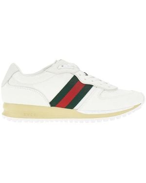 Gucci Leather And Original Gg 'Re-Motion' Trainers 8 - White