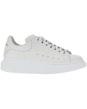 McQueen Leather Oversize Trainers - Grey