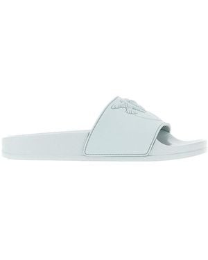Pinko Love Birds Logo Rubber Slides - Blue