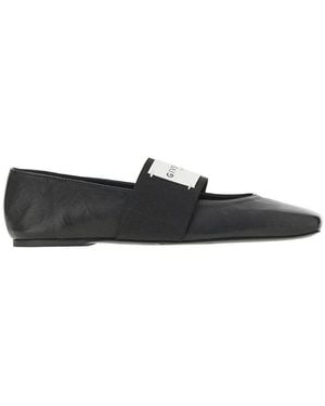 Givenchy Sliced Square Nappa Leather Ballerinas - Black