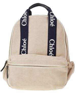 Chloé Kids Canvas Backpack Kids - Natural