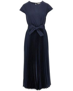 Weekend by Maxmara Satin Long Dress - Blue